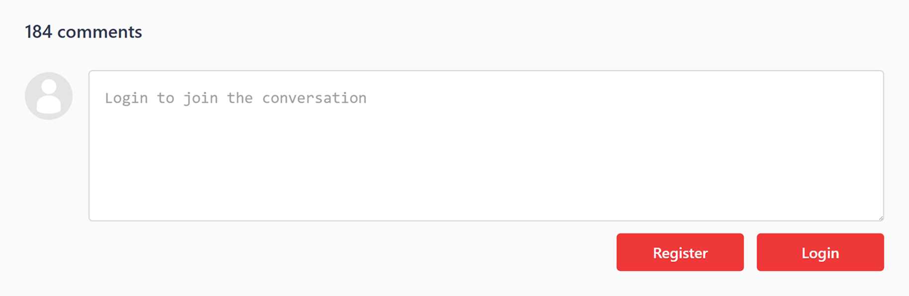 Comment box for logged out users on a vivaldi.com blog post.