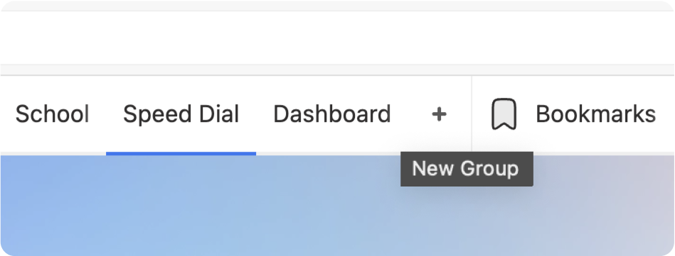 Add new Speed Dial folder button on the Start Page