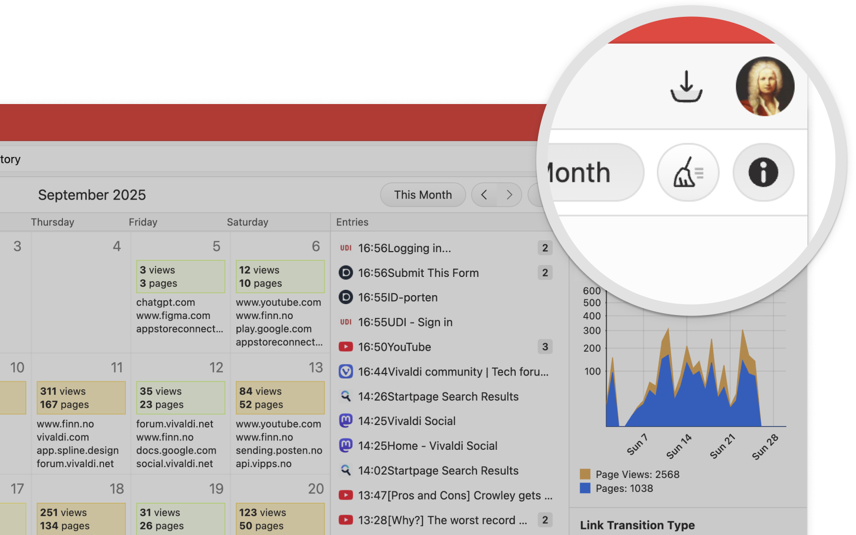 Clear browsing data in Vivaldi browser