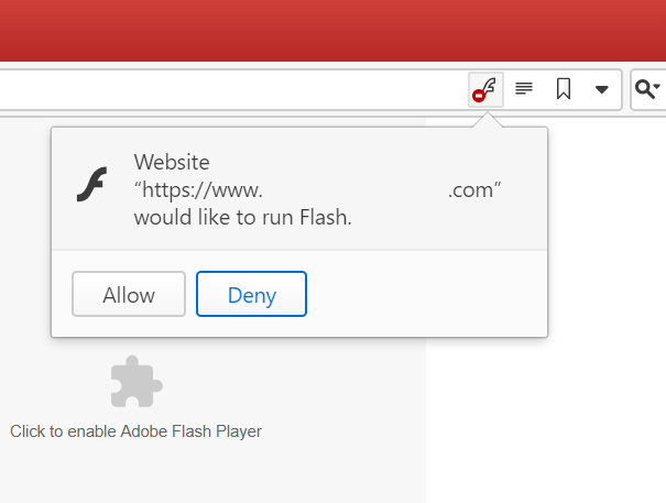 Allow flash notification