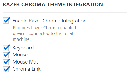 Razer Chroma Vivaldi Browser Help