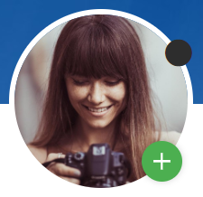 Аватар користувача з кнопкою стеження