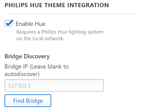 Instellingen Philips Hue