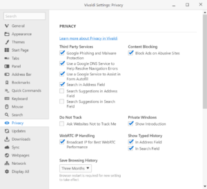 Privacy Settings
