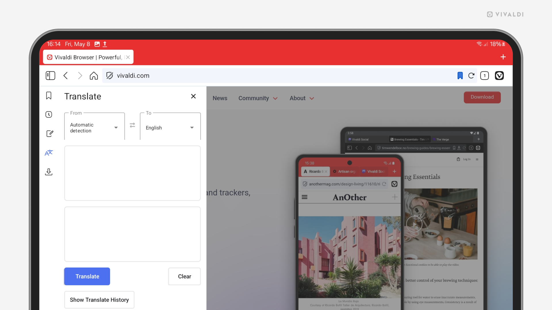 Panels on Android | Vivaldi Browser Help