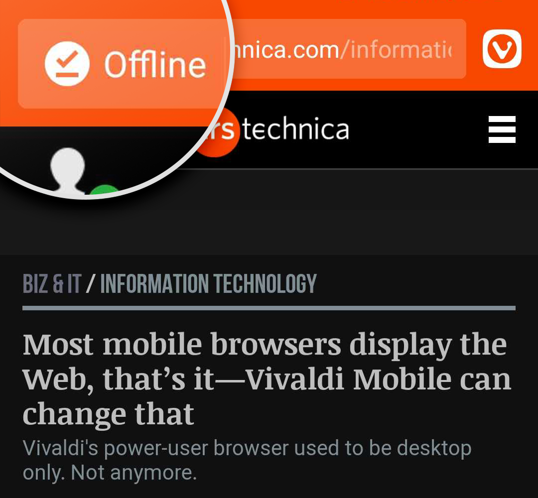 Просмотр веб-страниц в автономном режиме | Vivaldi Browser Help