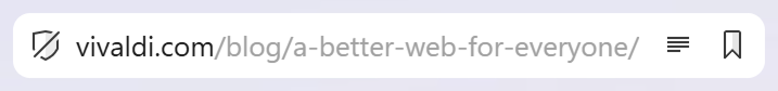 URL in Vivaldi browser's Address Field with a highlighted base domain.