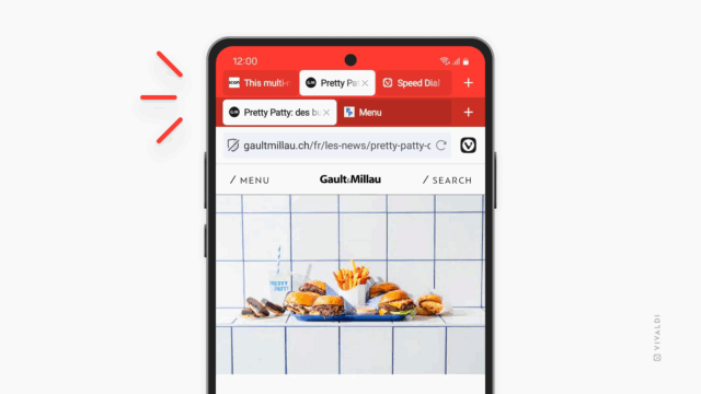 Vivaldi on Android highlighting the Tab Bar.