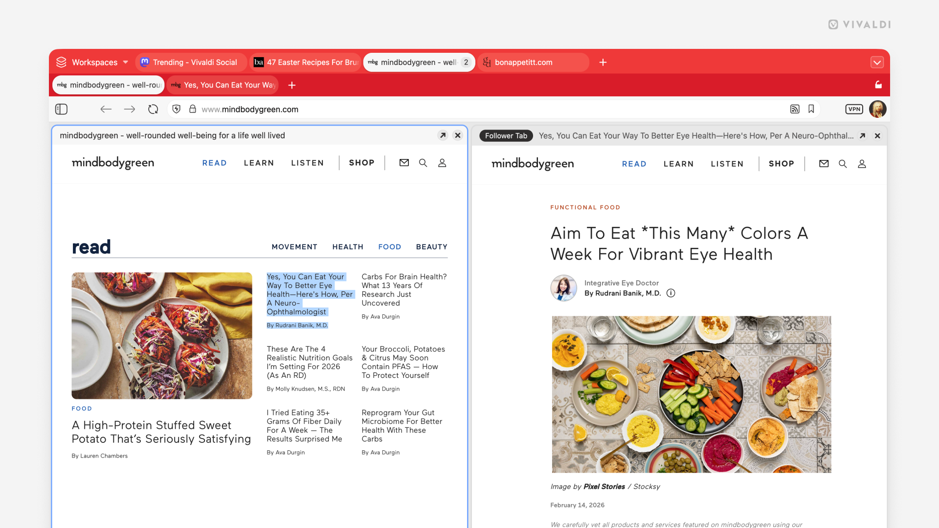 Vivaldi のタブタイリング | Vivaldi Browser Help