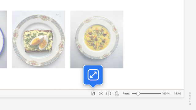 Auto-hide toggle button on Vivaldi browser's Status Bar.