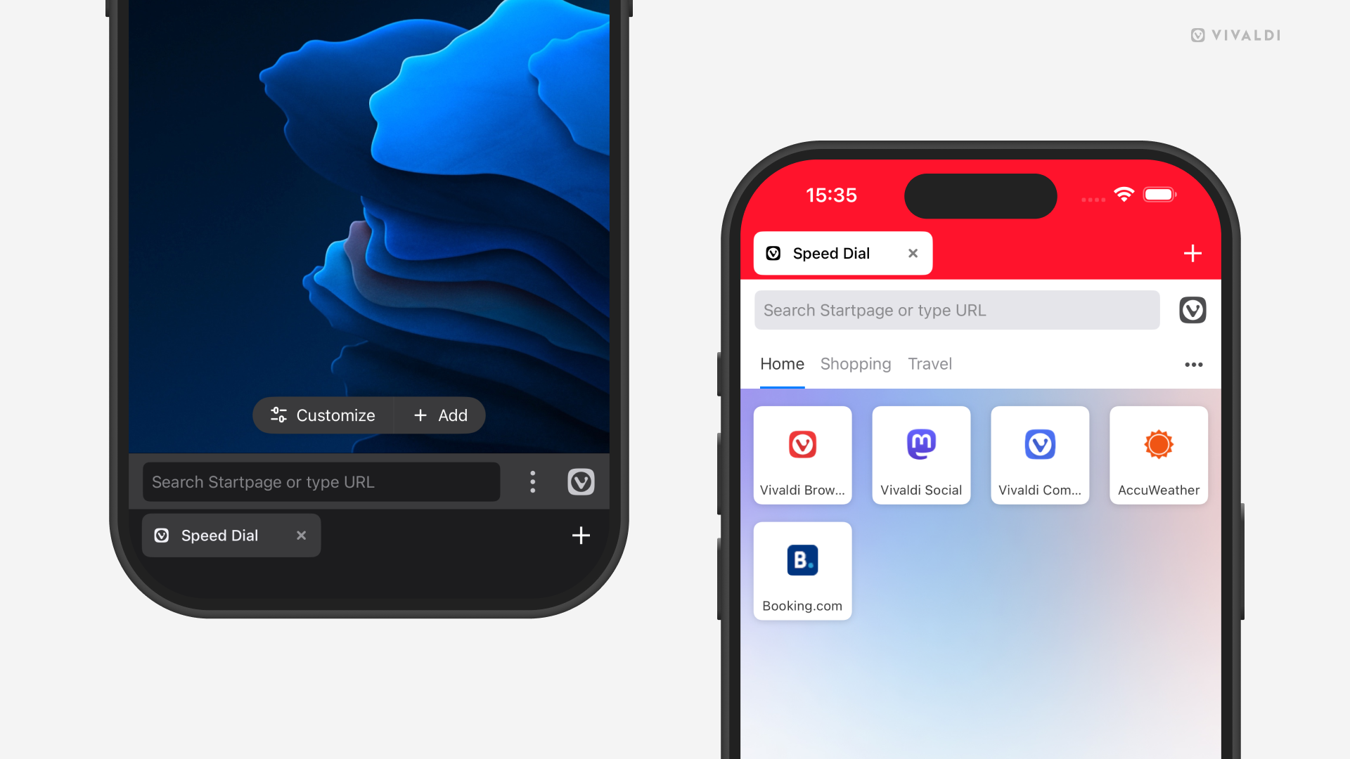 iOS 版浏览器界面 | Vivaldi Browser Help